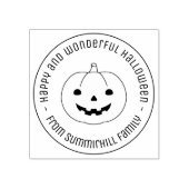 Einfache Halloween-Kürbis-Rundmeldung Gummistempel (Prägung)