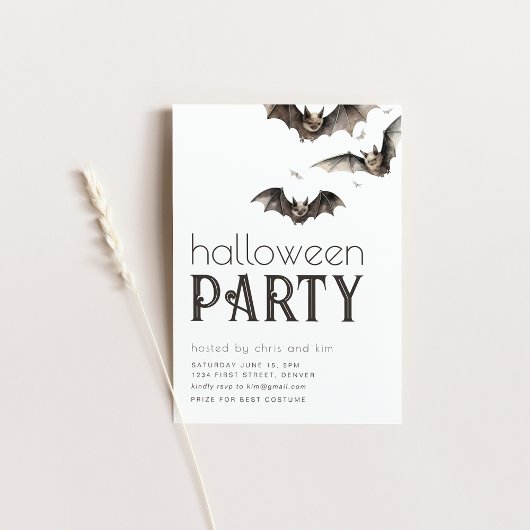 Einfache Halloween-Party-Einladung Einladung