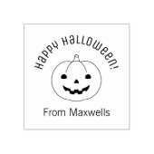 Einfache Halloween-Pumpkin-Arch-Nachricht Gummistempel (Prägung)