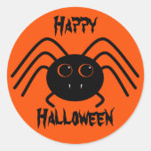Einfache Halloween-Spinne Runder Aufkleber (Vorderseite)