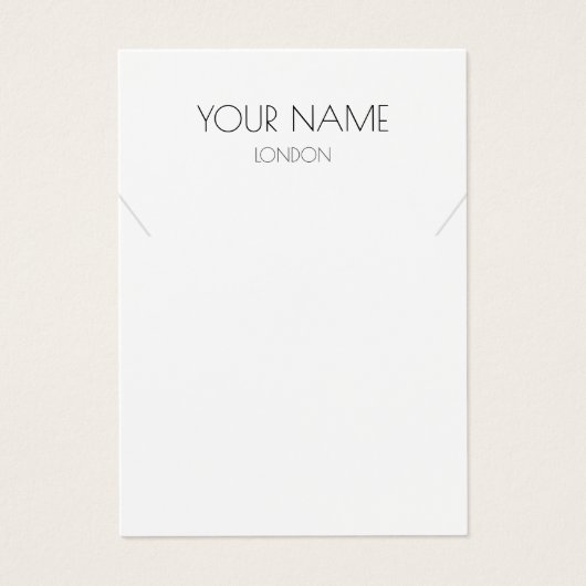 Einfache Halskette oder Armband-Grafikkarte (Vorderseite)