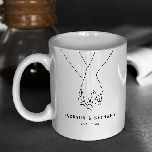 Einfache Haltehandschuhe Kaffeetasse