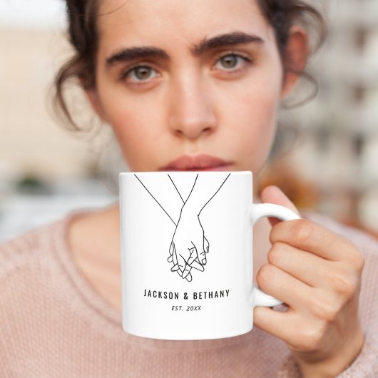 Einfache Haltehandschuhe Kaffeetasse