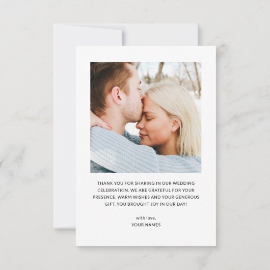 Einfache Hand Briefings Hochzeit Dankeschön Karten (Rückseite)