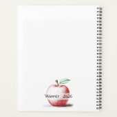 Einfache Hand gezeichnet Niedlicher roter Apple Be Planer (Rückseite)