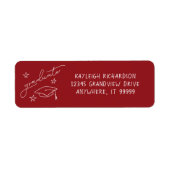 Einfache Hand gezeichnete Rücksendeadresse (Vorne)