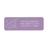 Einfache Hand gezeichnete Rücksendeadresse (Vorne)