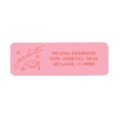 Einfache Hand gezeichnete Rücksendeadresse (Vorne)