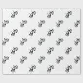 Einfache Hand gezeichnetes Fahrrad in Schwarzweiss Geschenkpapier (Flach)