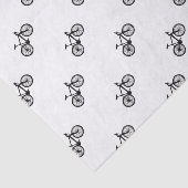 Einfache Hand gezeichnetes Fahrrad in Schwarzweiss Seidenpapier (Ausschnitt)