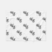 Einfache Hand gezeichnetes Gekritzel des Fahrrades Fleecedecke (Vorderseite (Horizontal))