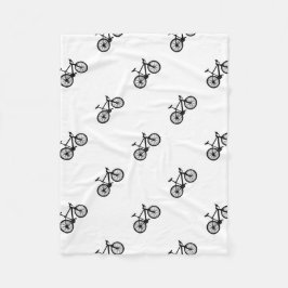 Einfache Hand gezeichnetes Gekritzel des Fahrrades Fleecedecke