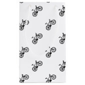 Einfache Hand gezeichnetes Gekritzel des Fahrrades Kleine Geschenktüte (Rückseite)