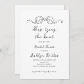 Einfache Hand gezogen Shes binden die Knoten Einla Einladung (Vorne/Hinten)