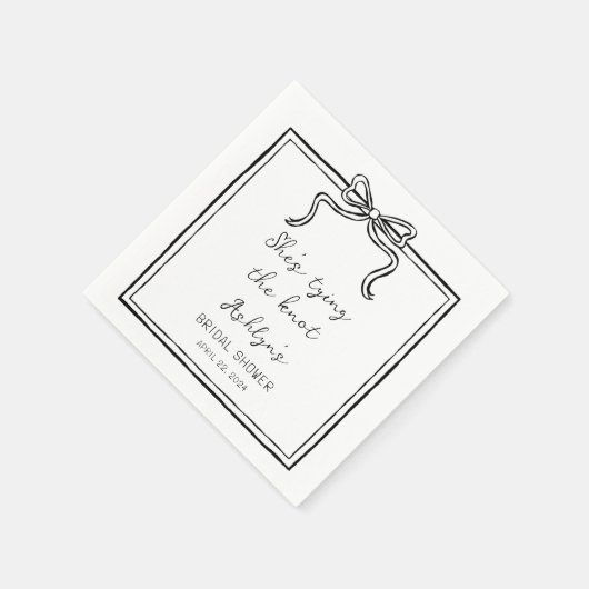 Einfache Hand gezogen Shes binden die Knoten Napki Serviette (Ecke)
