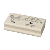 Einfache Hand Sketch Personalisierte Hühnereifarm Gummistempel (Stempel)