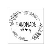 Einfache Handarbeit mit Liebe, floral Gummistempel (Prägung)