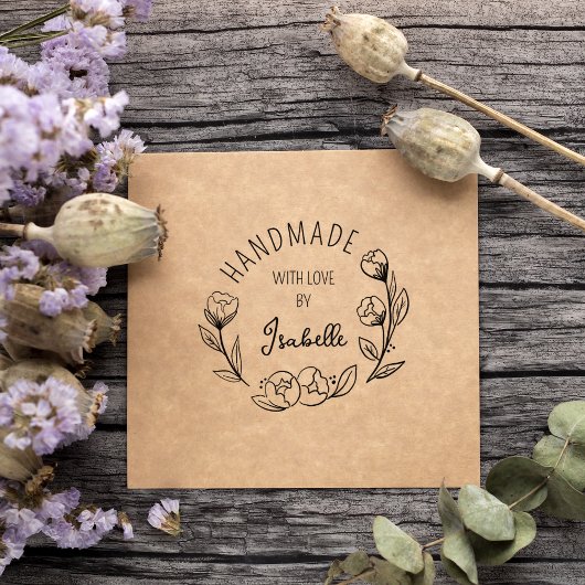 Einfache Handarbeit mit Liebe Gummistempel