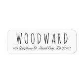 Einfache Handbrief-Script-Rücksendeadressen-Aufkle (Vorne)