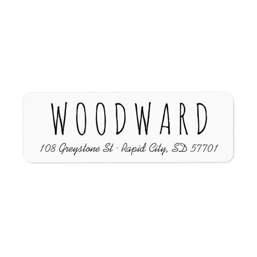 Einfache Handbrief-Script-Rücksendeadressen-Aufkle (Vorne)