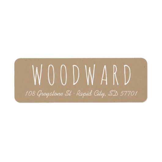 Einfache Handbrief-Script-Rücksendeadressen-Aufkle (Vorne)