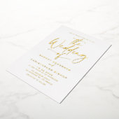 Einfache handbriefe kalligraphische Hochzeit Folieneinladung (Gedreht)