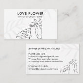 Einfache Hände Blume Kräuterapotheke Visitenkarte (Vorne/Hinten)
