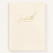 Einfache handgeschriebene Gold Script Typografie P Notizblock (Vorderseite)