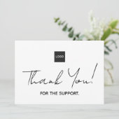 Einfache handgeschriebene große Dankbarkeit mit Lo Dankeskarte (Stehend Vorderseite)