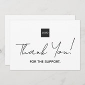 Einfache handgeschriebene große Dankbarkeit mit Lo Dankeskarte (Vorne/Hinten)