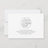 Einfache, handgeschriebene Herz-Kunden-Geschäfte Dankeskarte (Rückseite)