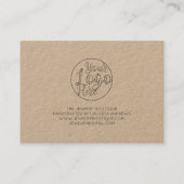 Einfache handgeschriebene Herz-Kunden Vielen Dank Visitenkarte (Rückseite)