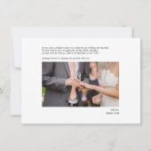 Einfache handgeschriebene Hochzeit Dankeschön-Kart Dankeskarte (Rückseite)