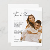 Einfache handgeschriebene Hochzeit Vielen Dank (Vorne/Hinten)