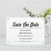 Einfache handgeschriebene Hochzeitsschrift Save The Date (Stehend Vorderseite)