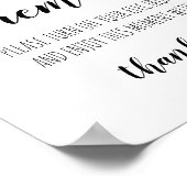 Einfache handgeschriebene Hochzeitssignatur ohne P Poster (Ecke)