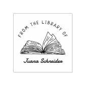 Einfache handgeschriebene Individuelle Name-Biblio Gummistempel (Prägung)