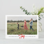 Einfache, handgeschriebene Joytime Season Feiertagskarte (Stehend Vorderseite)