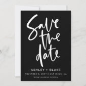 Einfache handgeschriebene Kalligrafie Save the Dat Save The Date (Vorderseite)