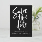 Einfache handgeschriebene Kalligrafie Save the Dat Save The Date (Stehend Vorderseite)
