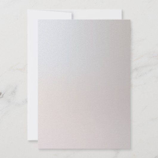 Einfache handgeschriebene Kalligrafie Shimmery Sil Einladung (Rückseite)