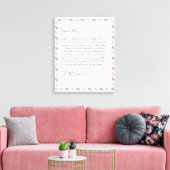 Einfache handgeschriebene Liebe für Notebooks Leinwanddruck (Insitu (Wohnzimmer))