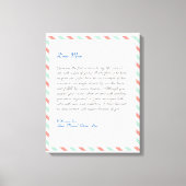 Einfache handgeschriebene Liebe für Notebooks Leinwanddruck (Vorderseite)