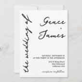 Einfache, handgeschriebene Minimalistische Einladu Einladung (Vorderseite)