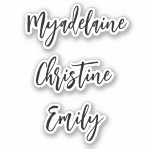 Einfache handgeschriebene Namensaufkleber Aufkleber