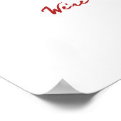 Einfache handgeschriebene Red Wedding Willkommensz Poster (Ecke)