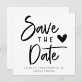 Einfache handgeschriebene rustikale Hochzeit speic Einladung (Vorne/Hinten)