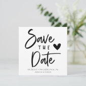 Einfache handgeschriebene rustikale Hochzeit speic Einladung (Stehend Vorderseite)