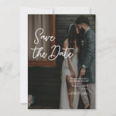 Einfache handgeschriebene Save-The-Date-Hochzeitsf Einladung (Vorderseite)