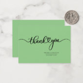 Einfache handgeschriebene Schrift Vielen Dank Mitteilungskarte (Vorderseite/Rückseite Beispiel)